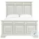 Sumner Antique White Queen Panel Bed