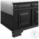 Sumner Distressed Black King Panel Bed