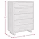Perth Brown 5 Drawer Chest with LED