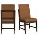 Perth Brown Upholstered Dining Side Chair Set of 2