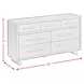 Perth Brown 7 Drawer Dresser with LED