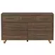 Perth Brown 7 Drawer Dresser with LED