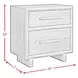 Perth Brown 2 Drawer Nightstand with USB Charging and LED