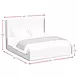 Perth Beige and Brown King Upholstered Platform Bed with LED