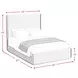 Perth Beige and Brown Queen Upholstered Platform Bed with LED