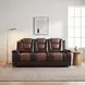 Briscoe Light And Dark Brown 86" Double Reclining Sofa