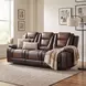 Briscoe Light And Dark Brown 86" Double Reclining Sofa