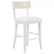 Britta Matte White Lacquer Counter Height Stool