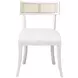 Britta White Lacquer Performance Fabric Dining Chair