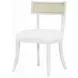 Britta White Lacquer Performance Fabric Dining Chair