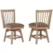 Brownstone Warm Brown Swivel Upholstered Game Chair Set of 2