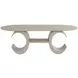 Gwendolyn Cerused Taupe 86" Oval Dining Table