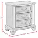 Rosalinda Mahogany 2 Drawer Nightstand with USB Charging