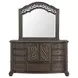 Rosalinda Mahogany 7 Drawer Dresser and Arched Mirror