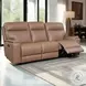 Bryluxe Tuscan Tan Leather 85" Lay Flat Power Reclining Sofa with Power Headrest and USB Charging