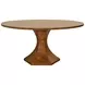Bryce Dark Brown 60" Round Glass Top Dining Table