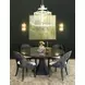 Bryce Navy 60" Round Glass Top Dining Table