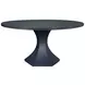 Bryce Navy 60" Round Glass Top Dining Table