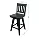 Wooden Barstools Black Slat Back Swivel Bar Stool Set of 2