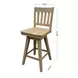 Wooden Barstools Natural Oak Slat Back Swivel Bar Stool Set of 2