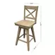 Wooden Barstools Natural Oak X Back Swivel Bar Stool Set of 2