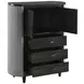Skyline Onyx and Gray Upholstered Panel Bedroom Set