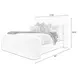 Shiloh White Mocha Performance Fabric Queen Upholstered Platform Bed