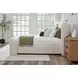 Shiloh White Mocha Performance Fabric Queen Upholstered Platform Bed
