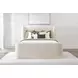 Shiloh White Mocha Performance Fabric King Upholstered Platform Bed