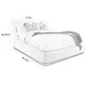Sofia Blanched Almond Upholstered Queen Panel Bed