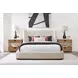 Sofia Blanched Almond Upholstered King Panel Bed