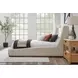 Sofia Blanched Almond Upholstered King Panel Bed