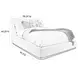 Sofia Blanched Almond Upholstered King Panel Bed