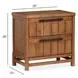 Conway Honey Wheat 2 Drawer Nightstand with USB Charging