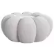 Pumpkin Gray Upholstered Swivel Chair and Round Ottoman