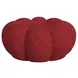 Pumpkin Red Upholstered Swivel Chair and Round Ottoman