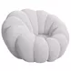 Pumpkin Gray Upholstered Swivel Chair and Round Ottoman
