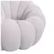 Pumpkin Gray Upholstered Swivel Chair and Round Ottoman