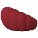 Pumpkin Red Upholstered Swivel Chair and Round Ottoman