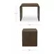 Carrie Dark Brown Rectangular Side Table