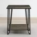 Harper Brown Square End Table with Sintered Stone Inlay