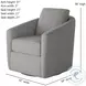 Daisey Silver Swivel Glider Recliner