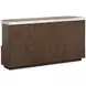 Mcpherson Burnt Umber Demilune Marble Top Sofa Table