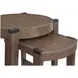 Kaysen Wallaby and Matte Black Round Nesting End Table