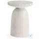 Antibes Pumice Pedestal Accent Table