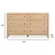 Meadowrise Sandstone Beige 6 Drawer Dresser