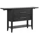 Sable Crest Black Extendable Drop Leaf Server