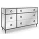 Fontainebleau Sea Smoke Leaf 6 Drawer Dresser
