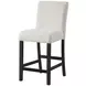 High Line White Upholstered Counter Height Chair Set of 2