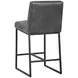 Spyros Overcast Gray Upholstered Counter Height Stool
